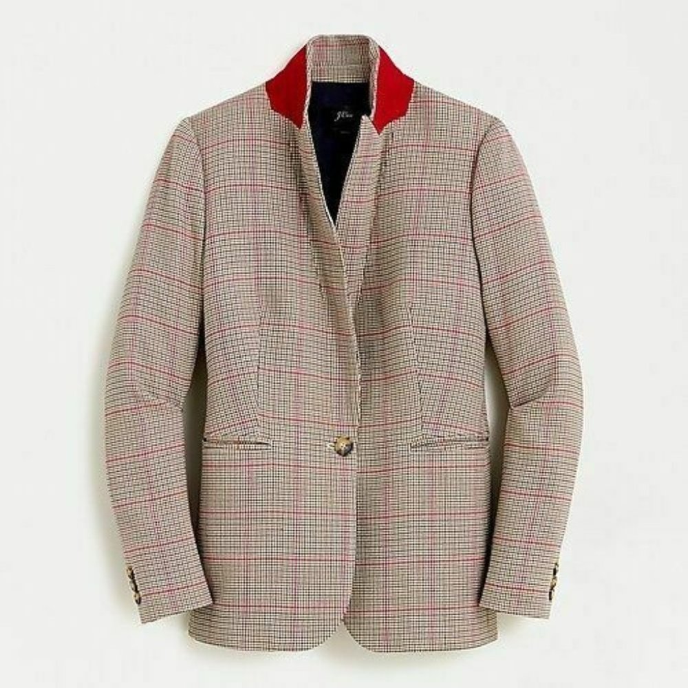 J.CREW Parke Blazer in Rose Plaid